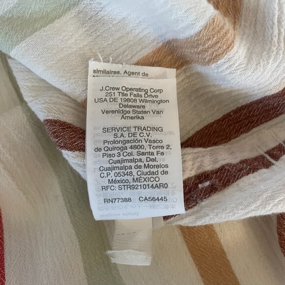 Madewell Gauze‎ Central Tunic Shirt in Rainbow Stripe, Size XXS, L8385 - Picture 8 of 8